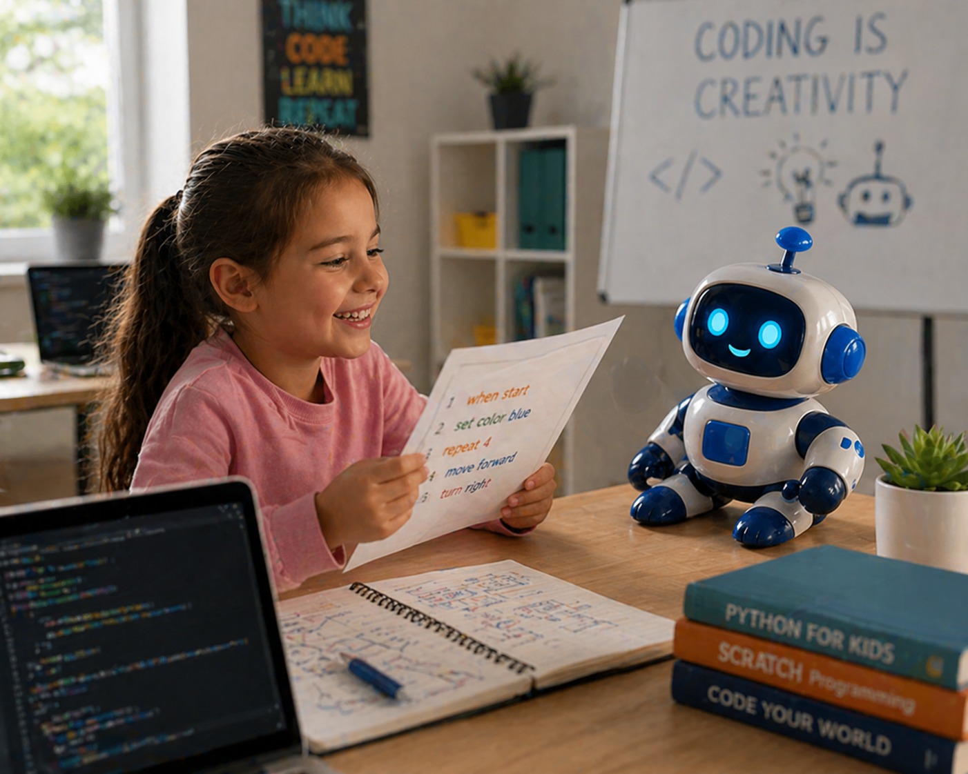 Kids learning to code
